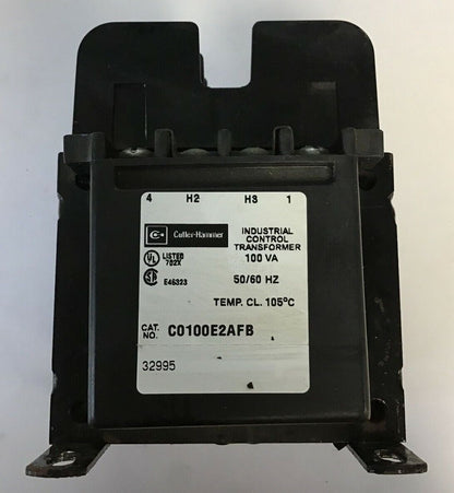 CUTLER HAMMER C0100E2AFB INDUSTRIAL CONTROL TRANSFORMER 100VA 30A 600VAC