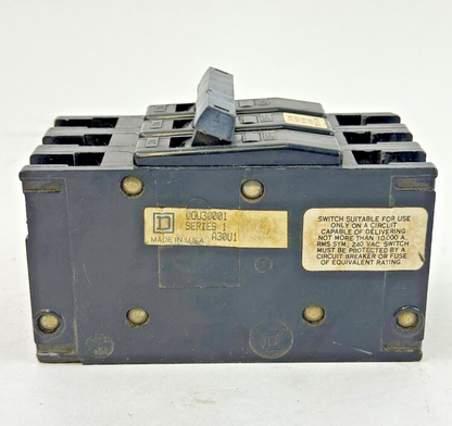 SQUARE D - QOU30001 - CIRCUIT BREAKER - 3 POLE/125 A/240 VAC/TYPE QOU **READ DES