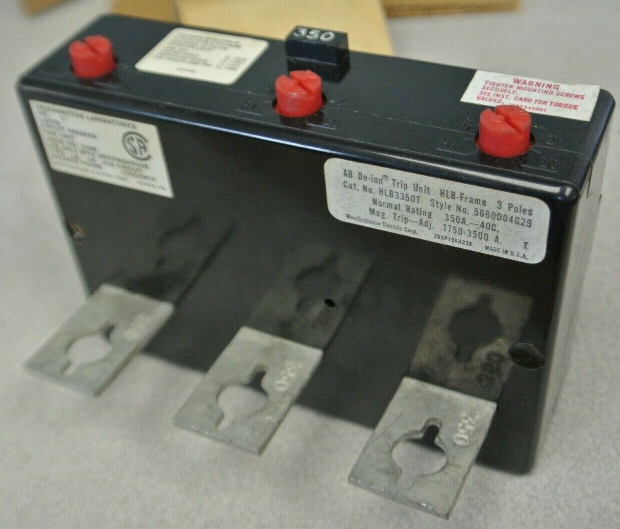 WESTINGHOUSE HLB3350T TRIP UNIT / for AB DE-ION CIRCUIT BREAKER  / NEW SURPLUS