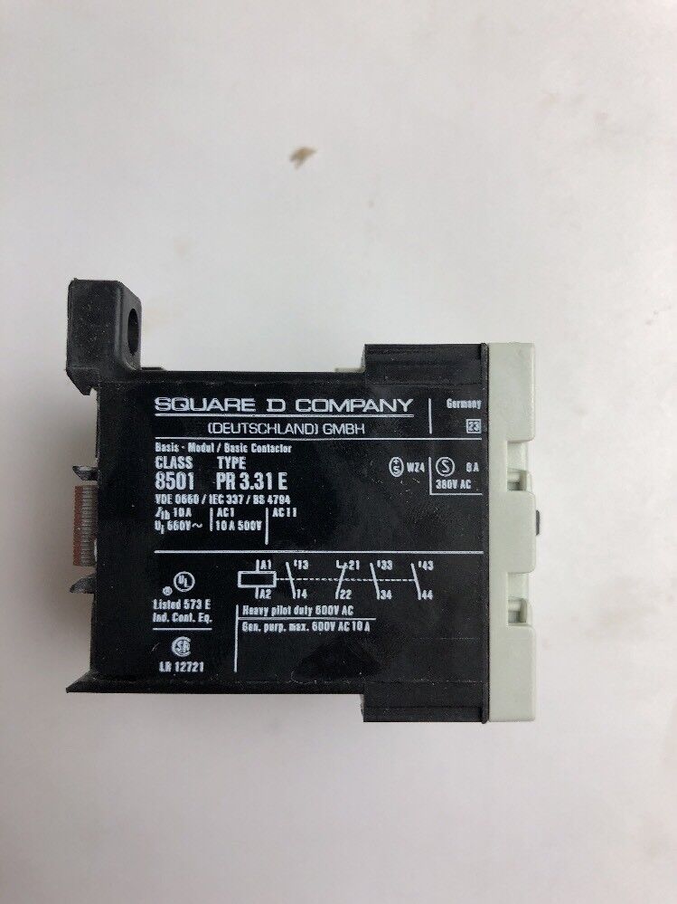 Square D 8501 PR 3.31 E Control Relay 110 V 50 HZ 120 V 60 HZ