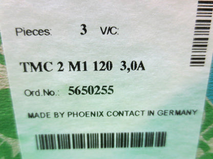 PHOENIX CONTACT TMC-2-M1-120-3.0A CIRCUIT BREAKER 3AMP 2POLE - NEW SURPLUS