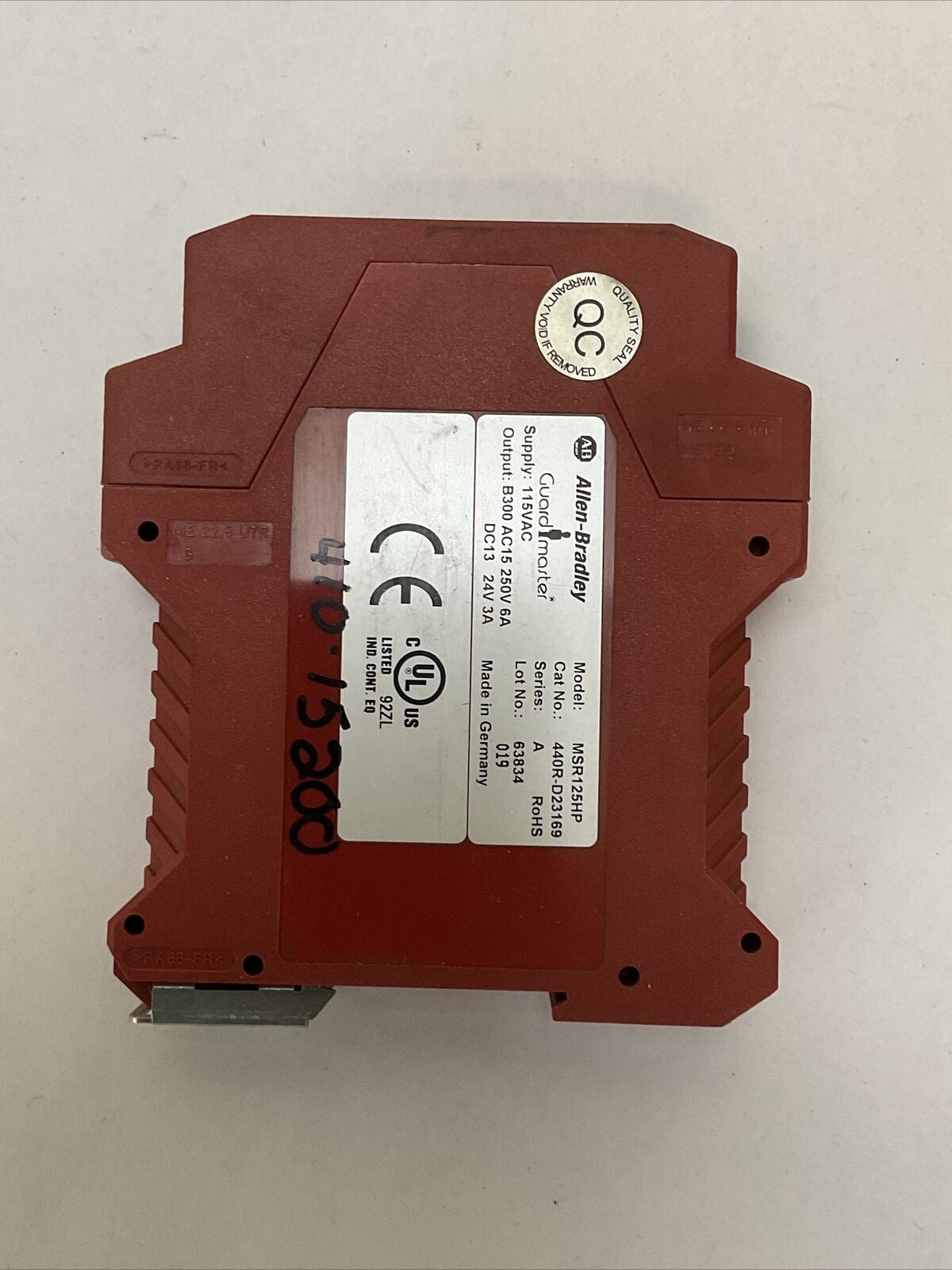ALLEN BRADLEY 440R-D21369 MSR125HP SER A SAFETY RELAY