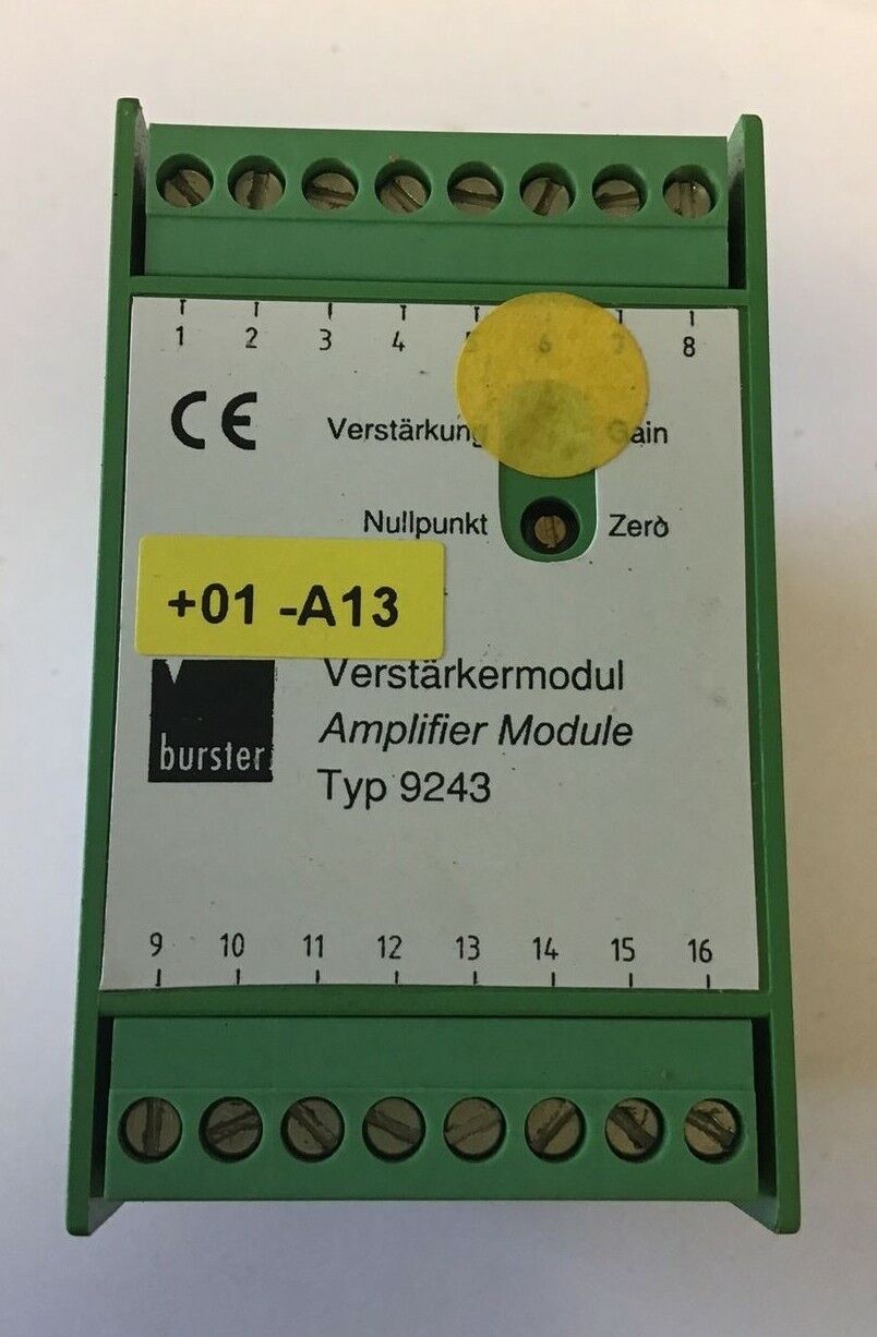 BURSTER TYPE 9243 AMPLIFIER MODULE VERSTARKERMODUL