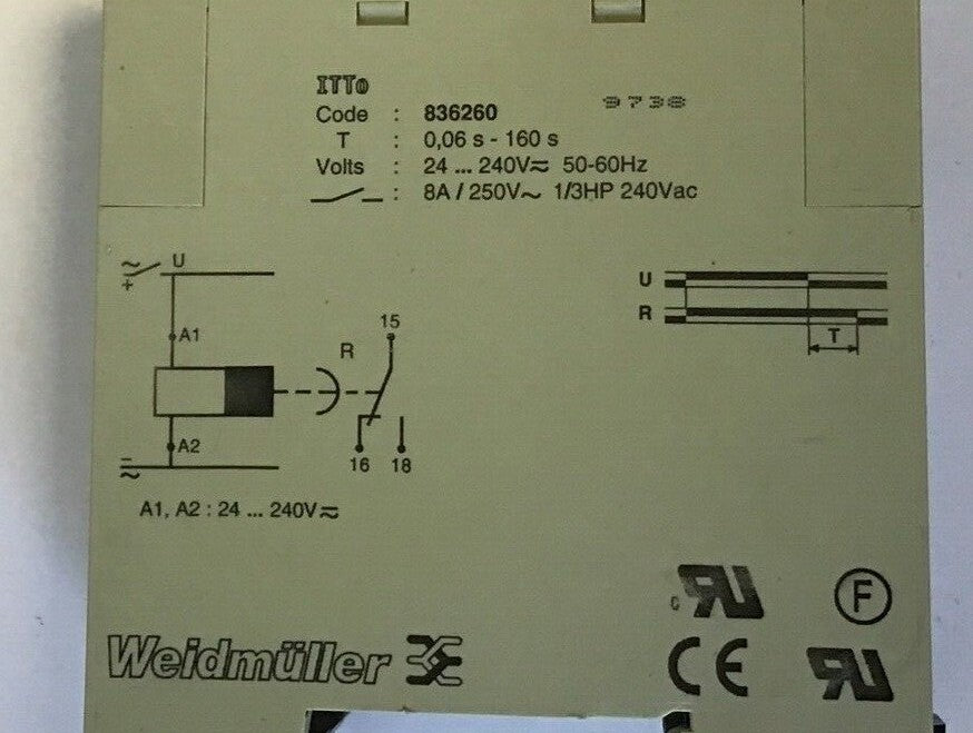WEIDMULLER ITTo TURN-OFF DELAY WITHOUT CONTROL 240VAC 50-60HZ