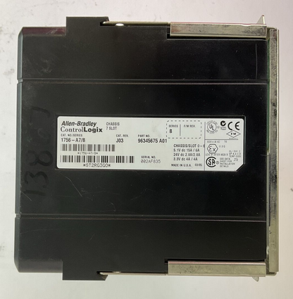 ALLEN BRADLEY 1756-PB72 SERC 24VDC POWER SUPPLY 1756-A7 SER B CAT REV J03 7 SLOT