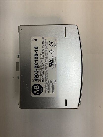 ALLEN BRADLEY 4983-DC120-10 SER A ISLATROL FILTER & SURGE SUPRESSOR 120VAC 10A
