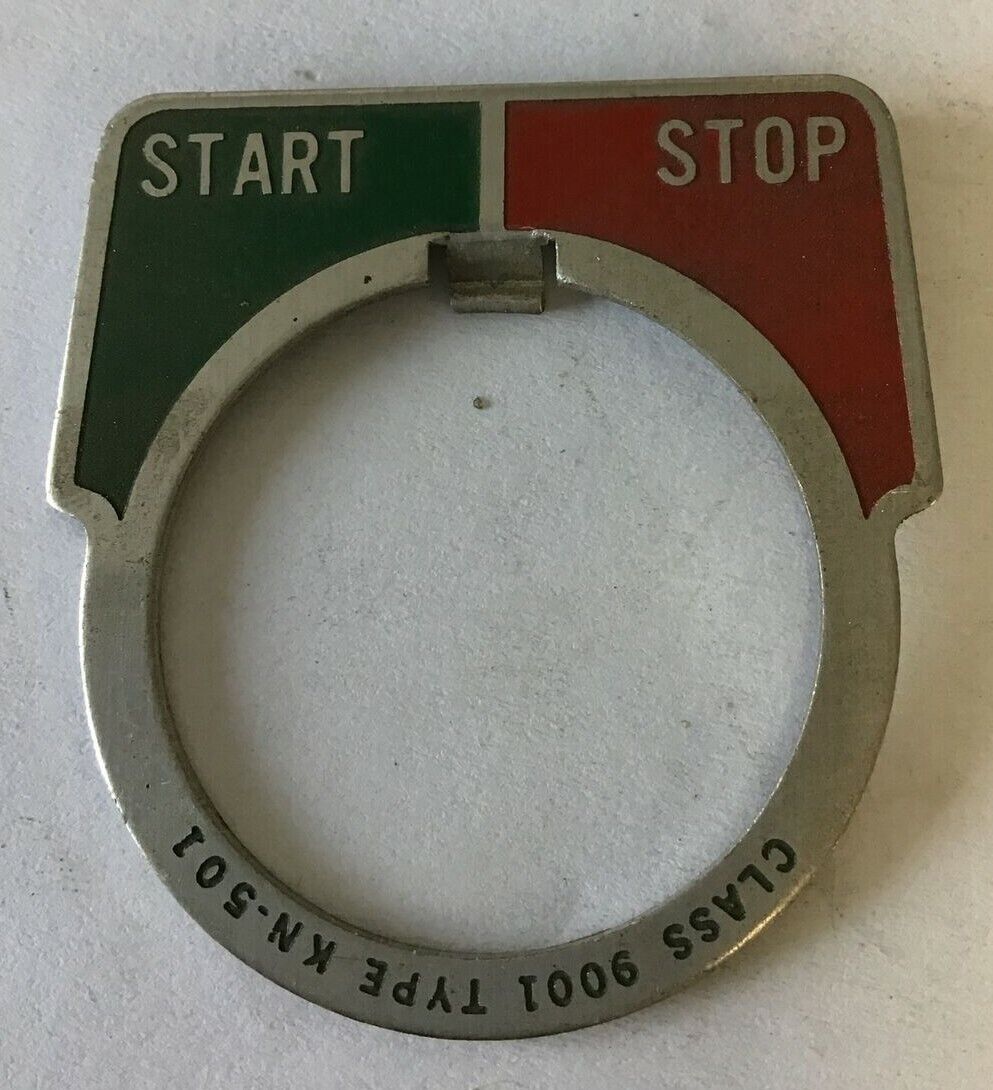 SQUARE D 9001 KN-501 LEGEND PLATE START/STOP***LOTOF11***