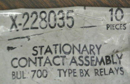 BAG of 10 / ALLEN-BRADLEY X-228035 STATIONARY CONTACT ASSEMBLY / NEW SURPLUS