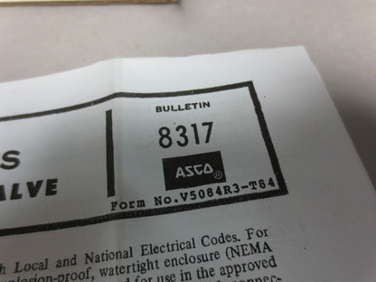 ASCO RED-HAT 302898 REBUILD KIT for 8317 VALVE - NEW SURPLUS