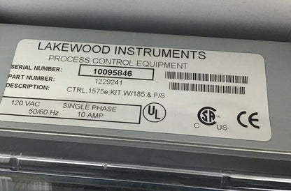 LAKEWOOD INSTRUMENTS  1229241 PROCESS CONTROL EQUIPMENT 120VAC 10A 50/60HZ