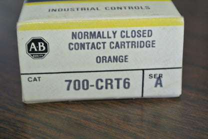 ALLEN-BRADLEY 700-CRT6 - NORMALLY CLOSED CONTACT CARTRIDGE ORANGE - NEW SURPLUS