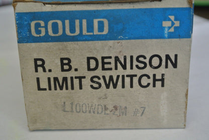 R.B. DENISON L100WDL-2M LIMIT SWITCH 600V MAX GOULD / TELEMECANIQUE NEW SURPLUS