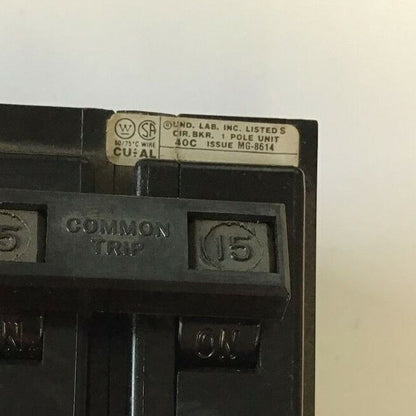 WESTINGHOUSE QPHW2015 CIRCUIT BREAKER 120/240VAC 2POLE  QUICKLAG
