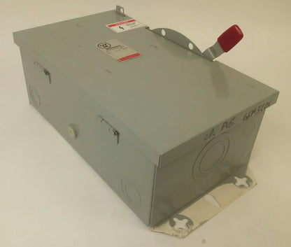 WESTINGHOUSE GFN322N FUSIBLE SAFETY SWITCH 2P 60A 240V 15HP TYPE 1 INDOOR