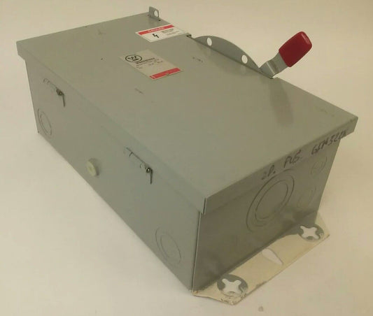 WESTINGHOUSE GFN322N FUSIBLE SAFETY SWITCH 2P 60A 240V 15HP TYPE 1 INDOOR