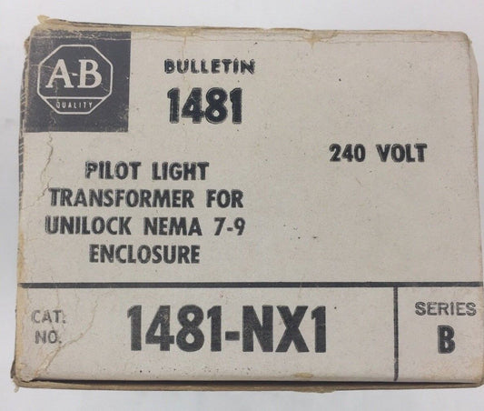 ALLEN BRADLEY 1481-NX1 PILOT LIGHT TRANSFORMER FOR UNILOCK NEMA 7-9 ENCLOSURE