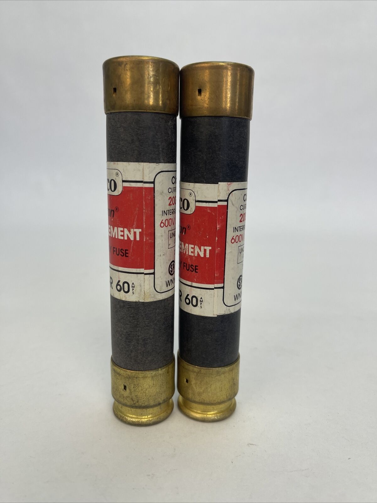 CEFCO CRS-R60 DUAL ELEMENT TIME DELAY CLASS RK5 60AMP 600VAC FUSE (LOT OF 2)
