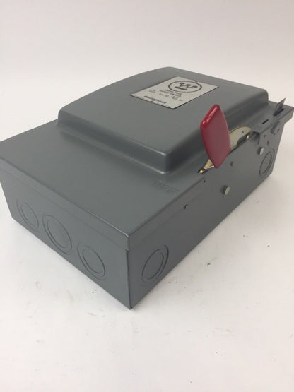 WESTINGHOUSE HF322N HEAVY DUTY FUSIBLE SAFETY SWITCH 60A 240VAC 250VDC