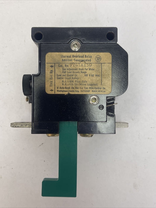WESTINGHOUSE FT41A150 THERMAL OVERLOAD RELAY 600VAC