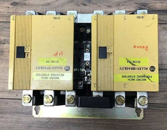 ALLEN BRADLEY 104-B180ND3 REVERSING CONTACTOR SER.A 180A 660V GD473 COIL 120V