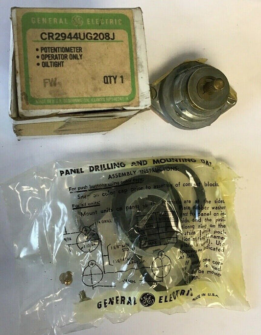 GE CR2944UG208J POTENTIONMETER OPERATOR ONLY OILTIGHT
