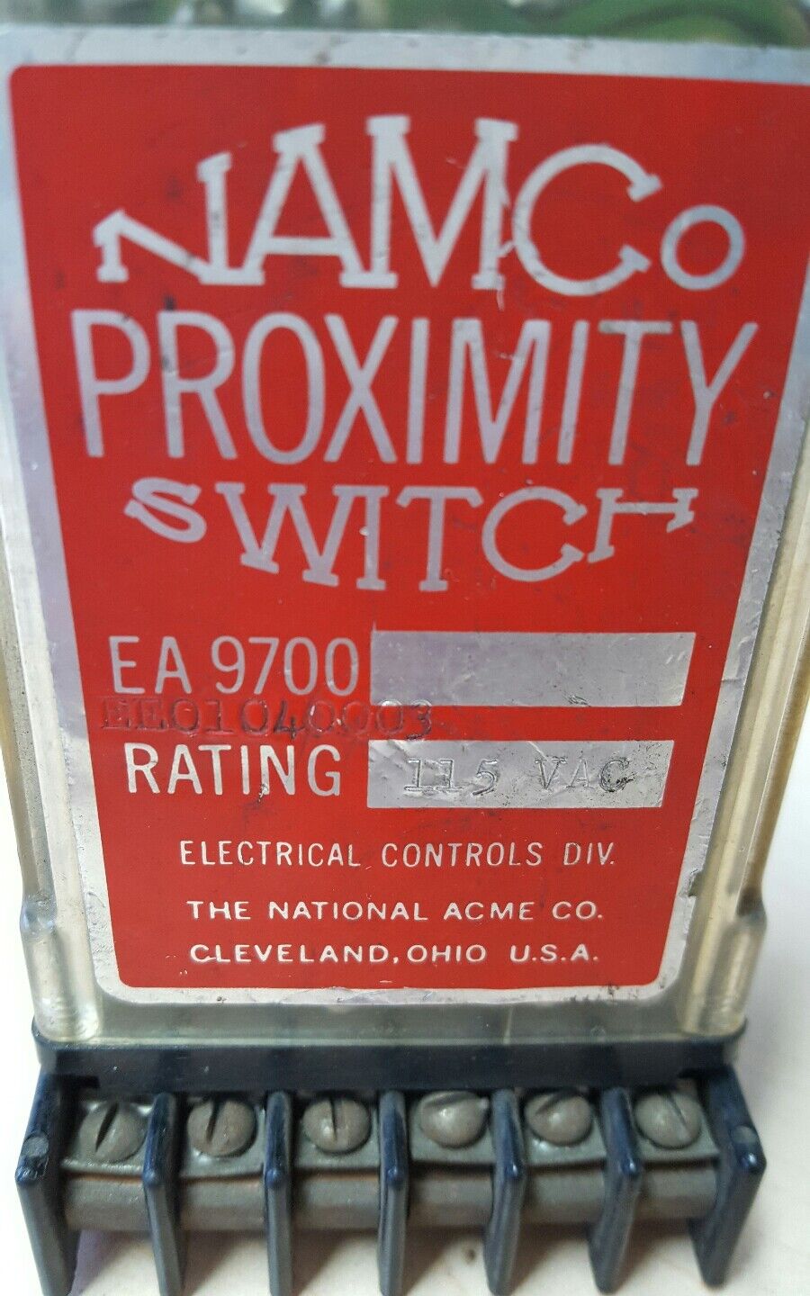 Namco EA 9700 EE01040003 Proximity Switch 115VAC