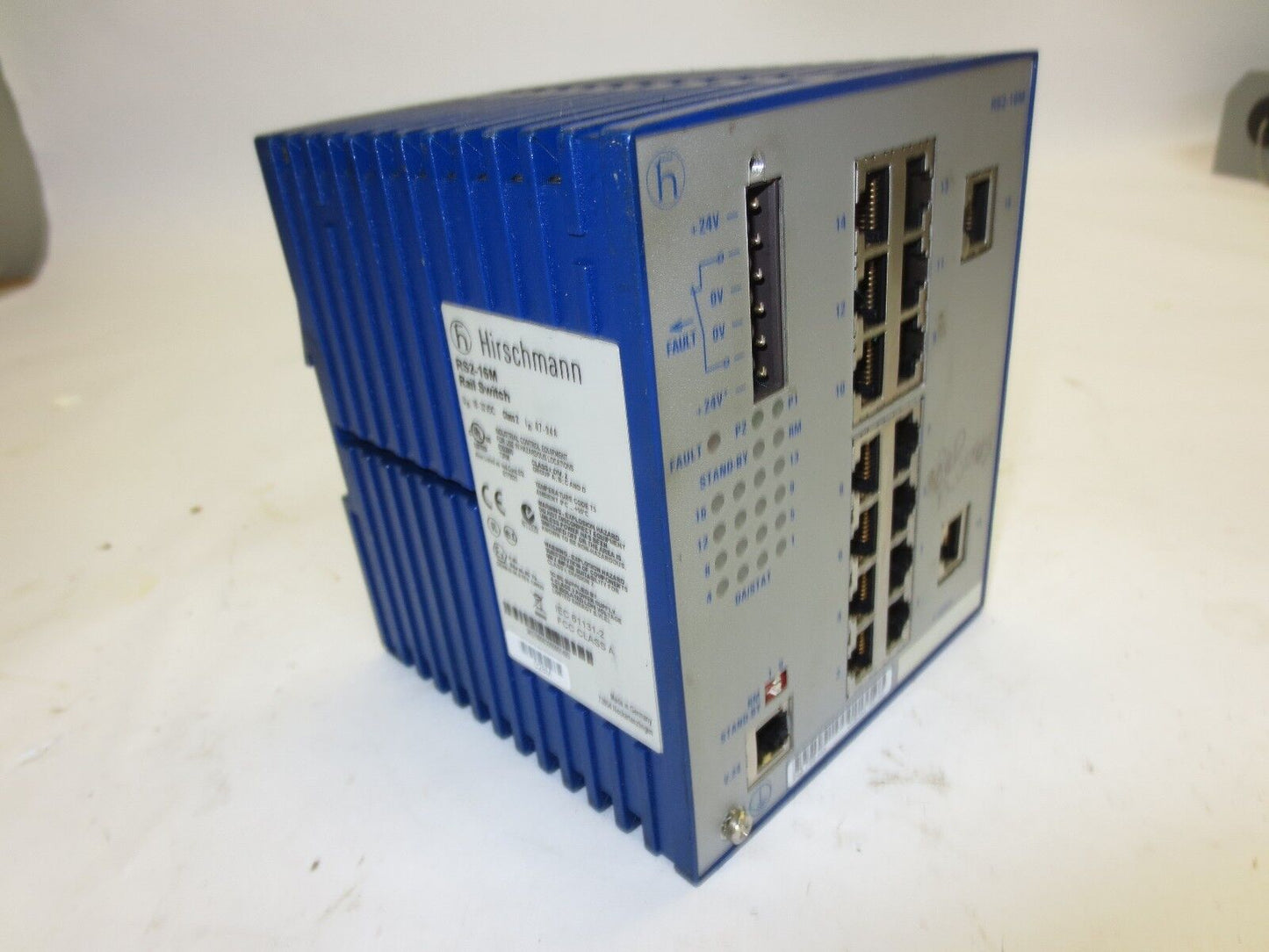 HIRSCHMANN RS2-16M UNMANAGED ETHERNET RAIL SWITCH - 18-32VDC, 0.7-0.4A for PARTS