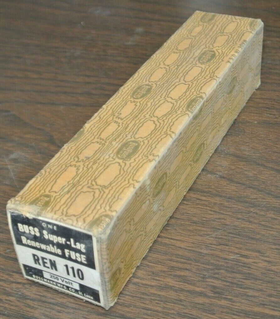 BUSS REN 110 SUPER-LAG RENEWABLE FUSE / 110A / 250V / NEW SURPLUS