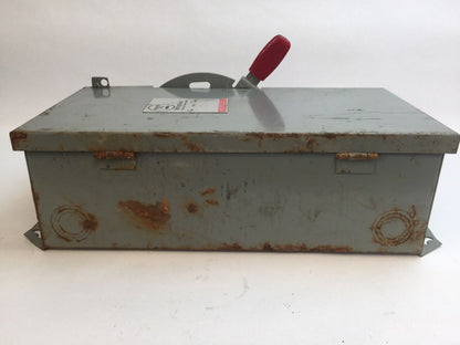 WESTINGHOUSE HFN361 FUSIBLE HD SAFETY SWITCH 600VAC 30AMP TYPE 1 ENCLOSURE 20HP
