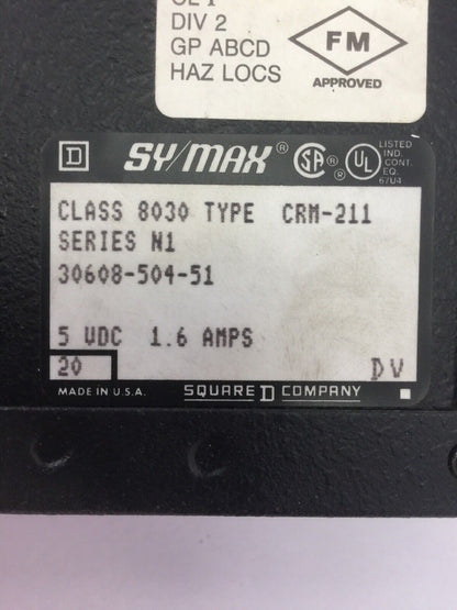 SQUARE D 8030 CRM-211 SERIES N1 5VDC 1.6AMPS LOCAL INTERFACE 4096 REG.