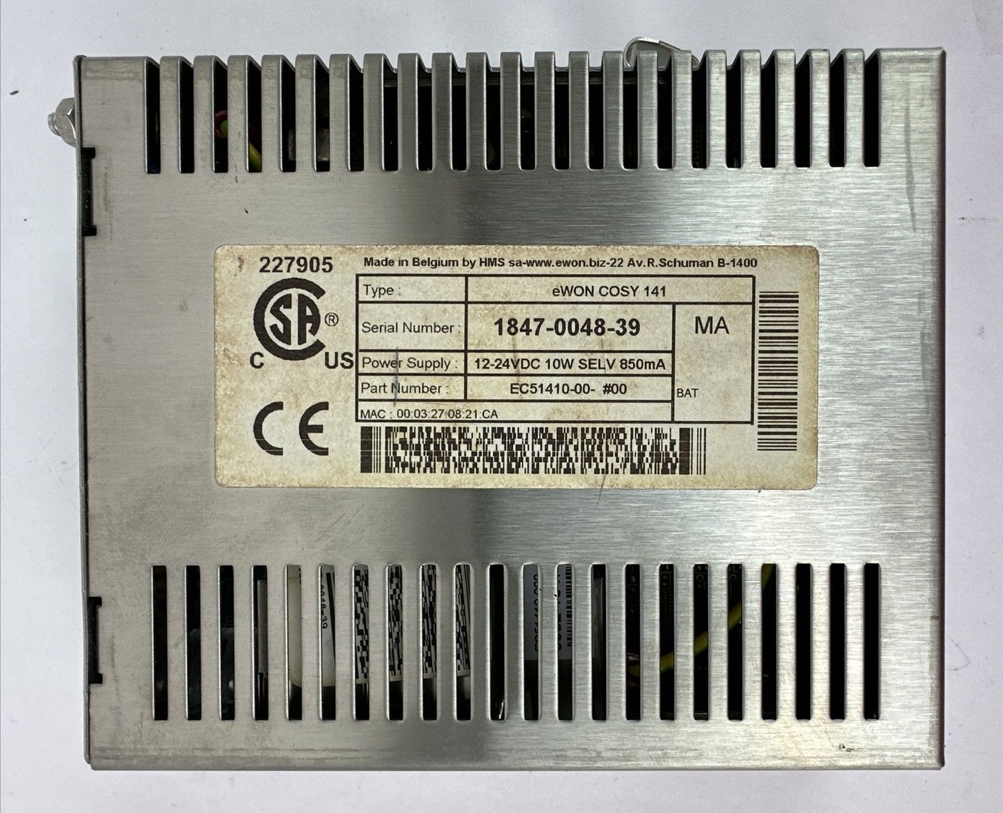 EWON COSY 141 EC51410-00- #00 ETHERNET 12-24VDC 10W SELV 850mA