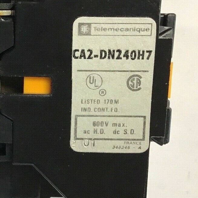 TELEMECANIQUE CA2-DN240B H7 CONTROL RELAY 600V W/LX7-D12