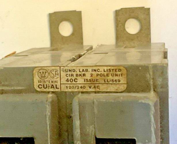 WESTINGHOUSE HBAW 2030 CIRCUIT BREAKER 30A 2POLE 120/240VAC TYPE BA