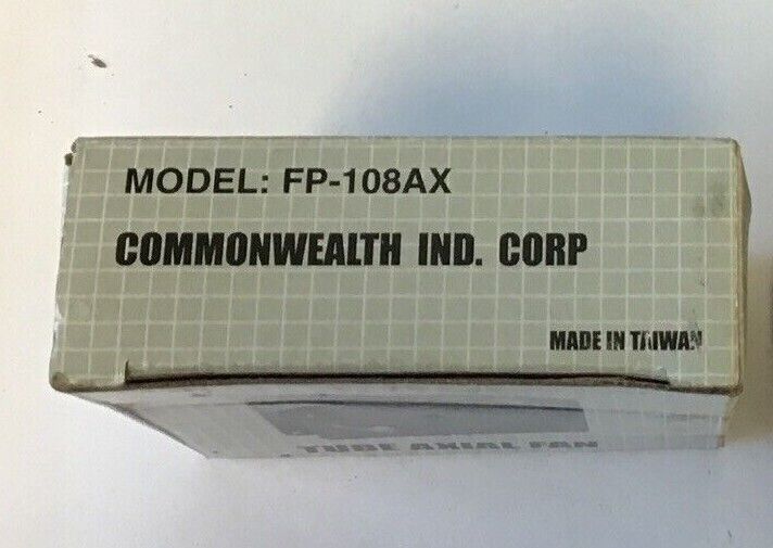 COMMONWEALTH FP-108AX TUBE AXIAL FAN 120VAC 50/60HZ