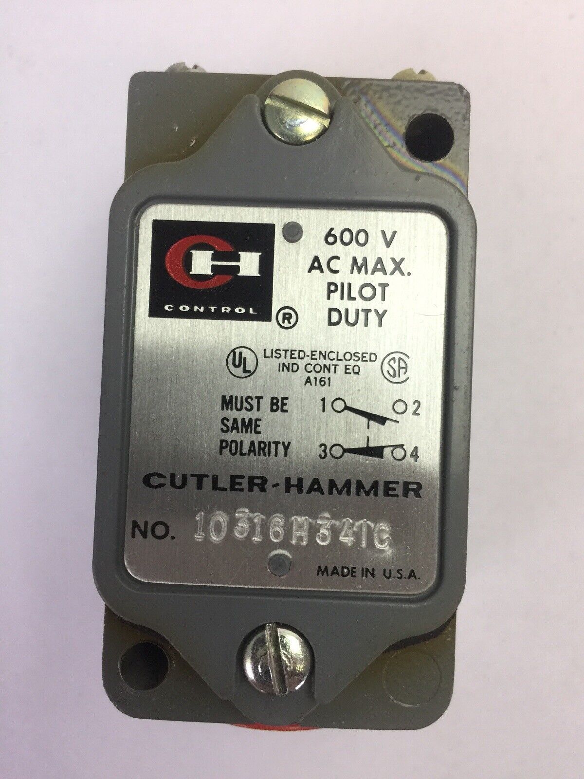 CUTLER HAMMER 10316H341C LIMIT SWITCH 600VAC