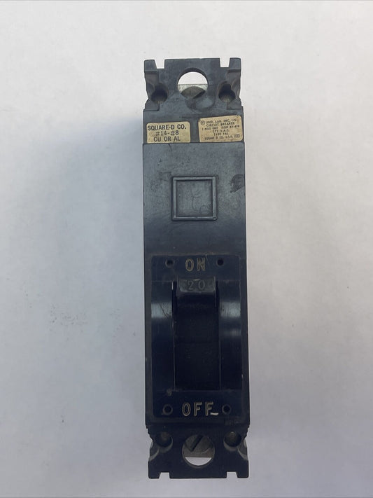 SQUARE D FAL14020 CIRCUIT BREAKER 20AMP 277VAC 1POLE