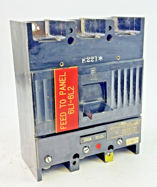 GE - TJK436F000 - CIRCUIT BREAKER W/ 300A TRIP - 3 POLE/ 600 VAC/ 300 A