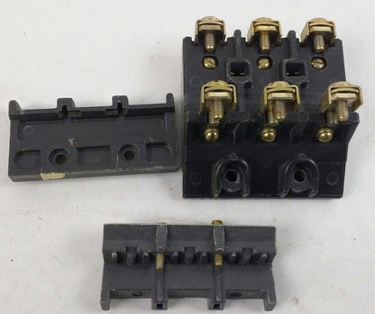 ALLEN BRADLEY X-355028 STATIONARY CONTACT BLOCK ASSEMBLY SIZE 1, 3 POLE