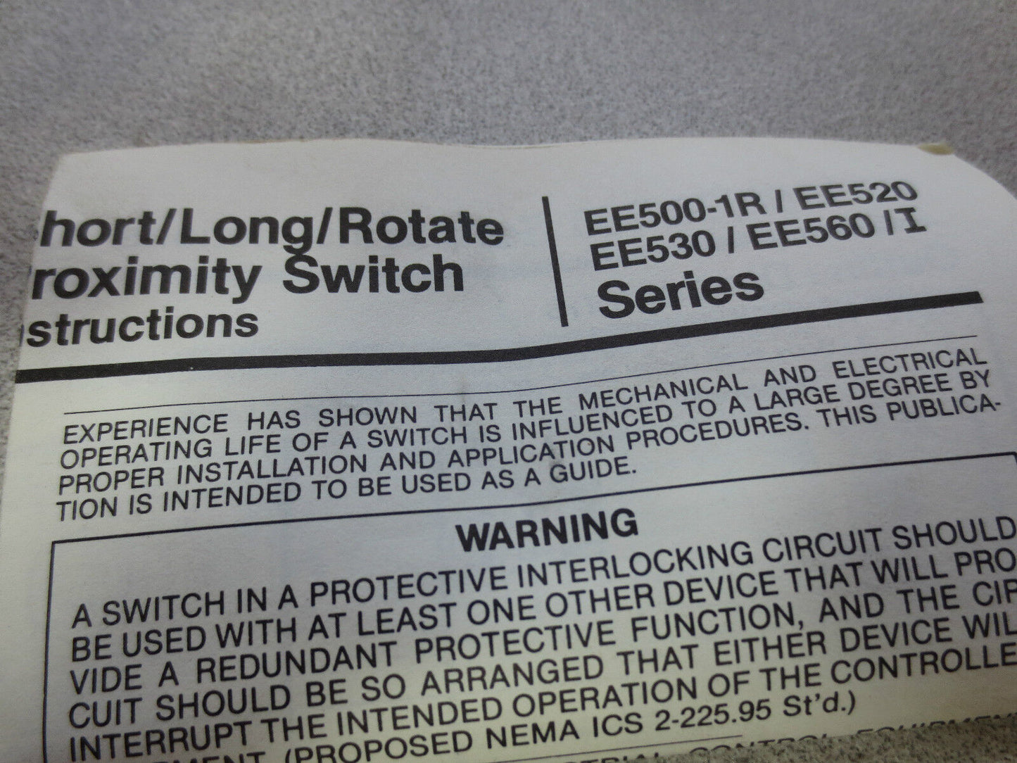 NAMCO EE520-70400 TUBULAR PROXIMITY SWITCH - NEW SURPLUS