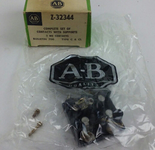 Allen Bradley Z-32344 Complete Set of Contacts w/ Supports 2 N.O. Type CL Z32344