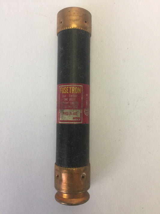 FUSETRON FRS-R-40 FUSE 600VAC 40AMP DUAL ELEMENT TIME DELAY CLASS RK5 (LOT OF 5)