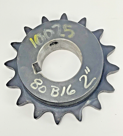 TSUBAKI - H80B16 T - SPROCKET - 5.5" DIAMETER, 2" BORE, 16 TEETH