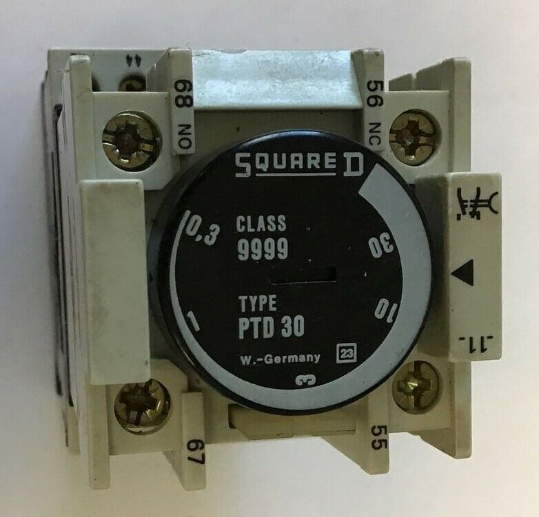 SQUARE D CLASS 9999 TYPE PTD30 PNUEMATIC TIMER MODULE W PH40E CONTACTOR