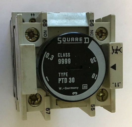 SQUARE D CLASS 9999 TYPE PTD30 PNUEMATIC TIMER MODULE W PH40E CONTACTOR