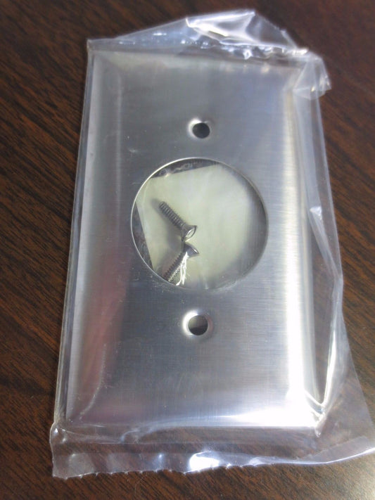 BRYANT S6111 STAINLESS STEEL COVER PLATE, SINGLE RECEPTACLE - NEW SURPLUS