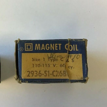 SQUARE D 2936-S1-C26B COIL 110-115V 60CY