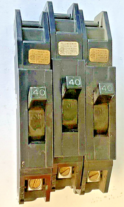 ZINSCO 40A TYPE Q CIRCUIT BREAKER 1POLE 120/240VAC***LOTOF3***
