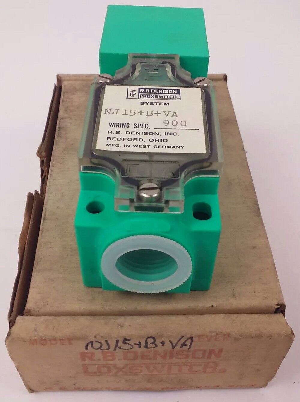 R.B.DENISON NJ15+B+VA, PROXIMITY LIMIT SWITCH, WIRING SPEC 900, NEW SURPLUS