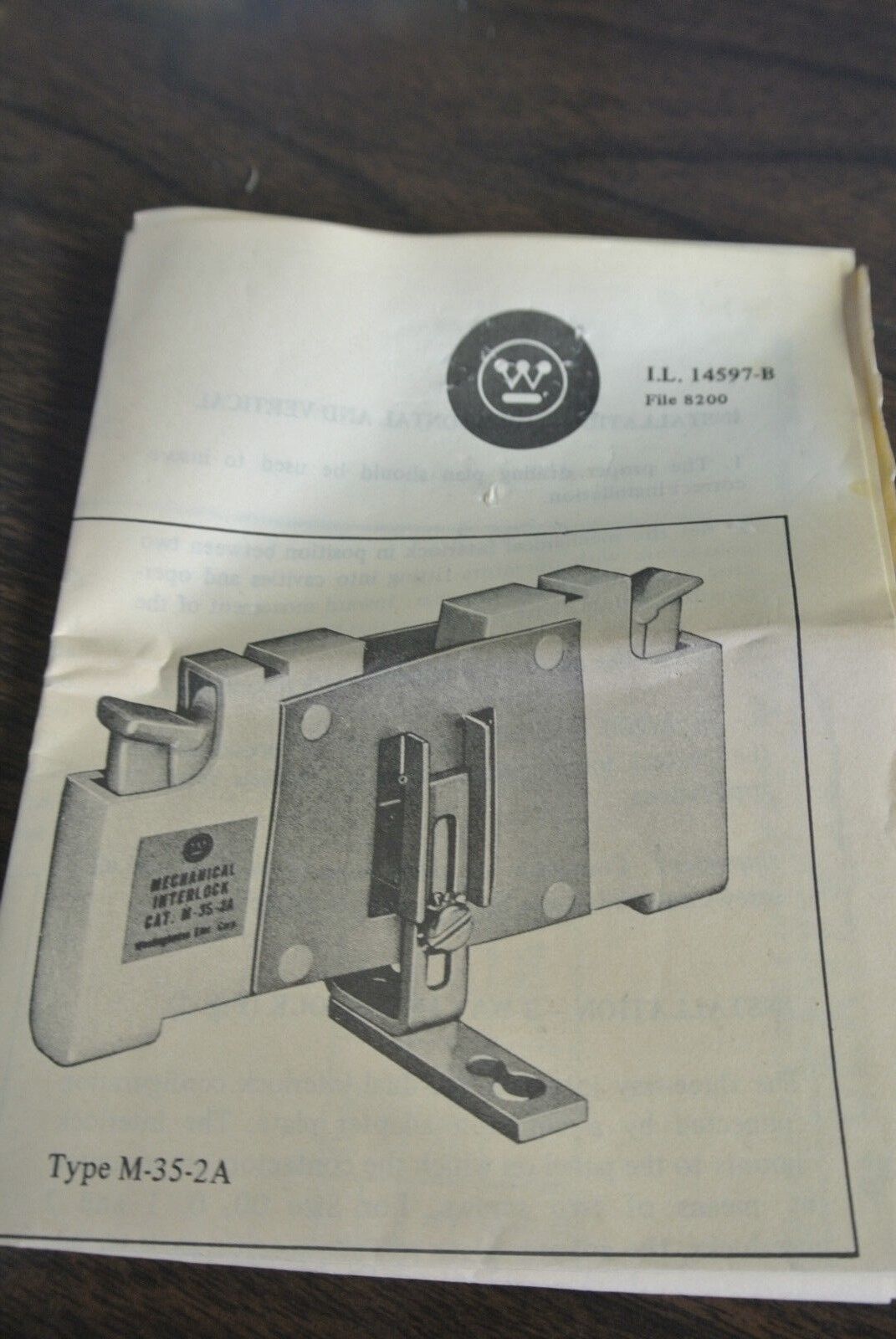 WESTINGHOUSE M34-2A - MECHANICAL INTERLOCK for Series A/200 UNITS - NEW SURPLUS