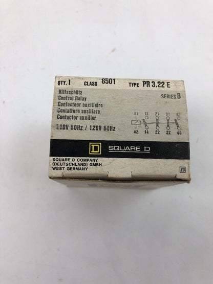 Square D 8501 PR 3.22 E Control Relay 110 V 50 Hz 120 V 60 Hz